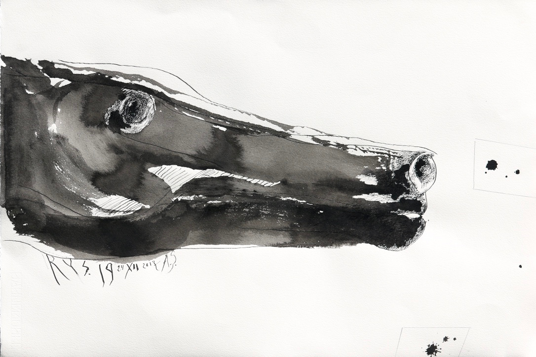 Końskie głowy - cykl 2016 - 2018. Andrzej Strumiłło - Wybitny polski artysta