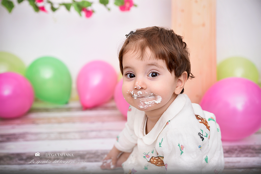 Smash cake (Primo compleanno). Lo specchio del tempo photography
