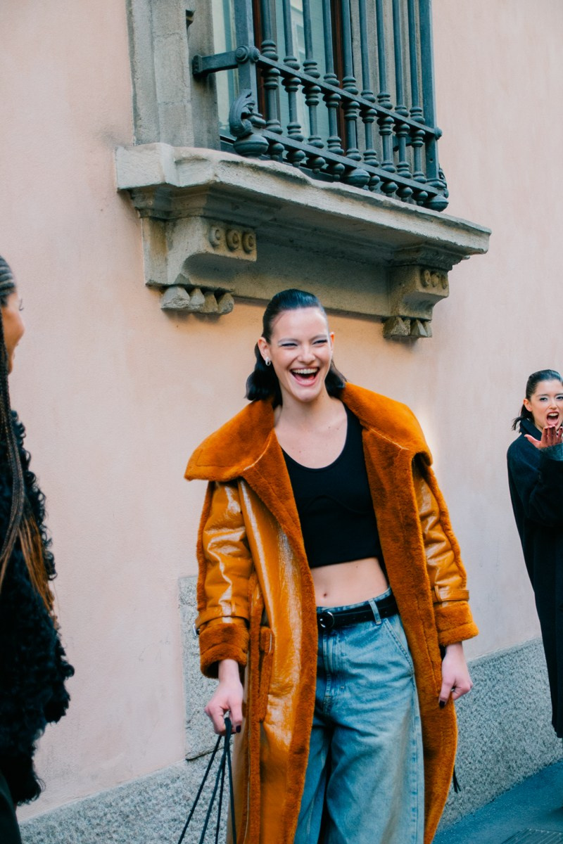 Street style in Milan. Milano Fashion Week