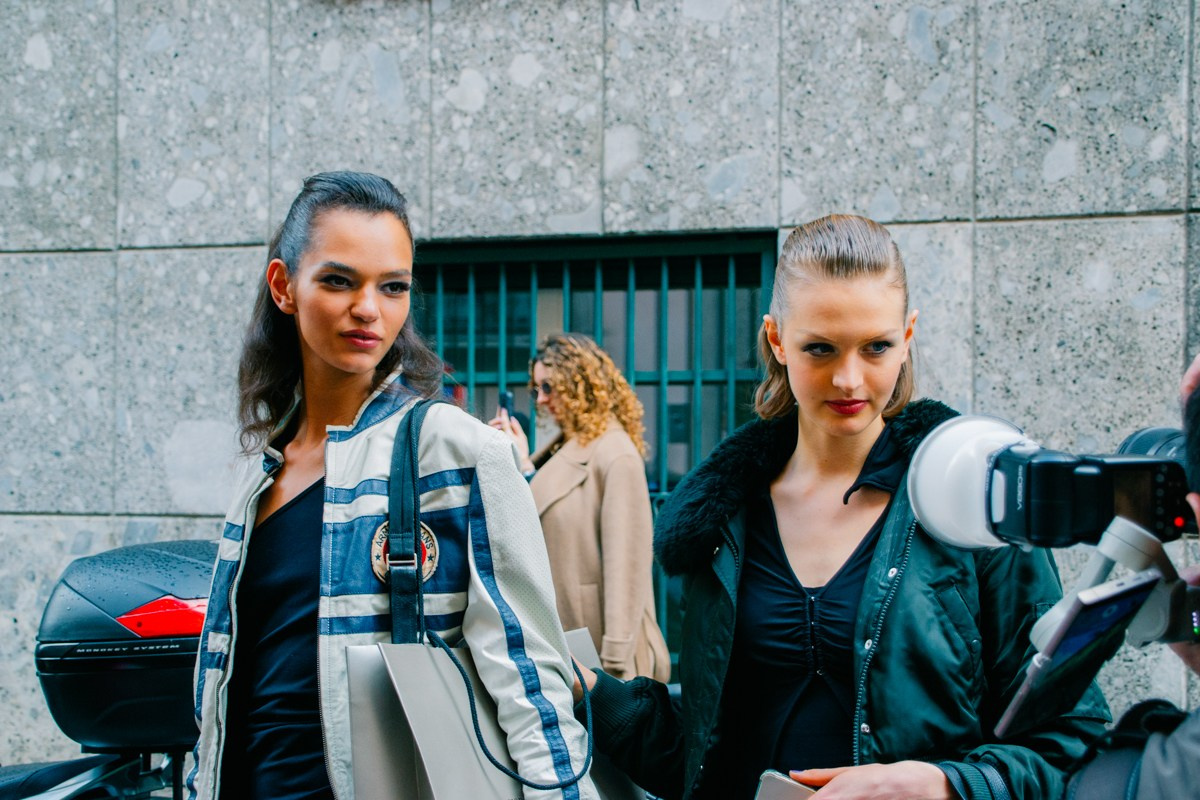 Street style in Milan. Milano Fashion Week