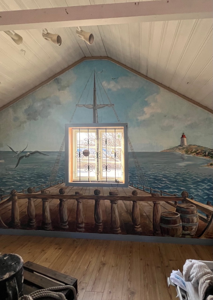 Väggmålning. Eugenia Arinstein — konstnär som skapar handgjord måleri och illustration med känsla, färg och närvaro. Verksam i Nynäshamn