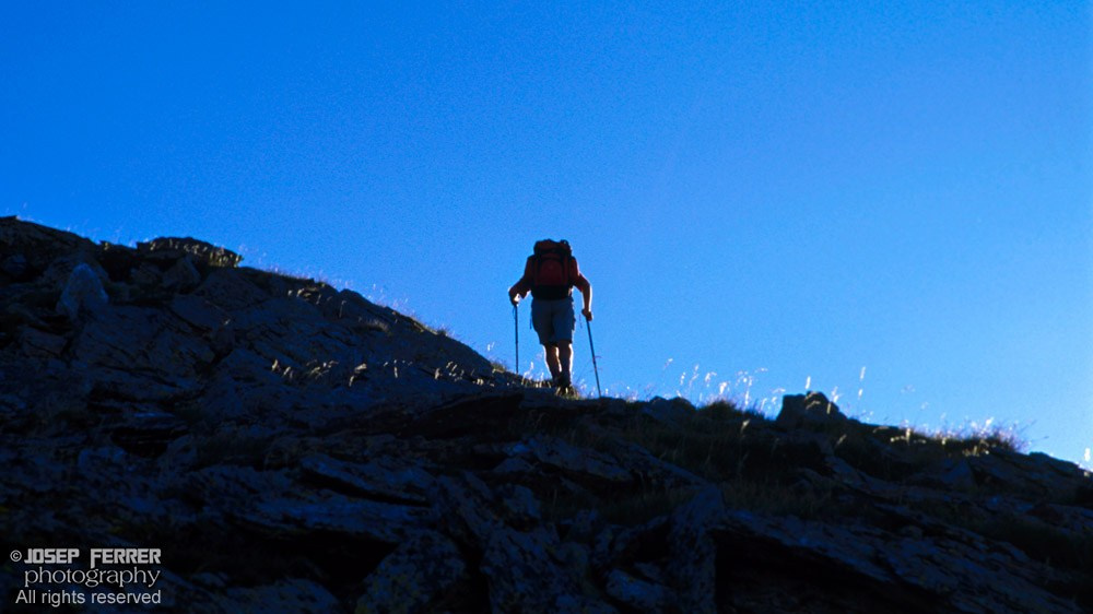 Hiker, Ripollès, Pyrenees, Catalunya