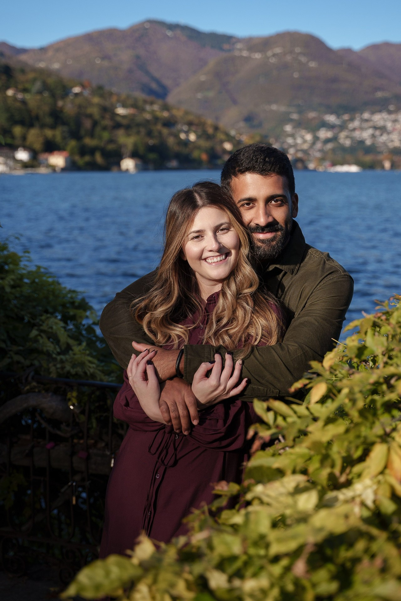 Couple photoshoot by Lake Como