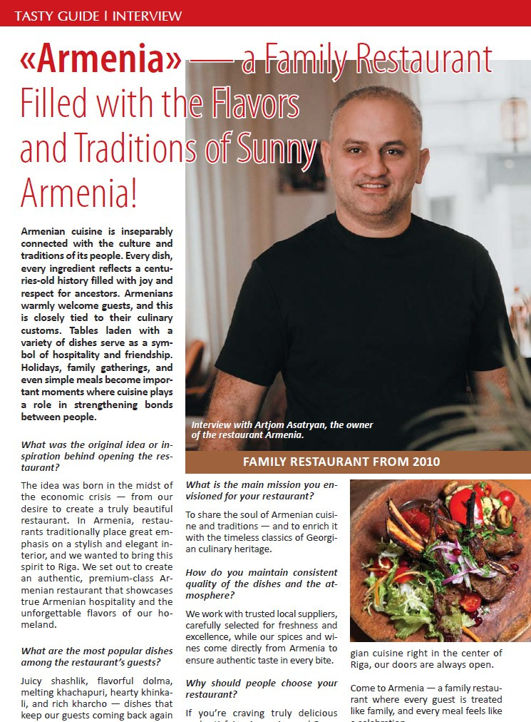 Tasty Guide decembris 2025. Sandra Garanca Portrait and event photographer