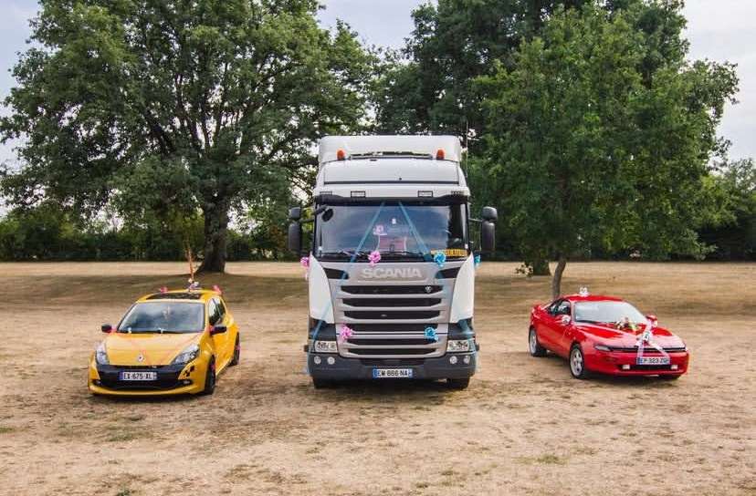 Julie & Denis | Mariage style Scania. Photo studio “Partage ton bonheur” — Family photographer near Châtellerault, Poitiers, and Tours