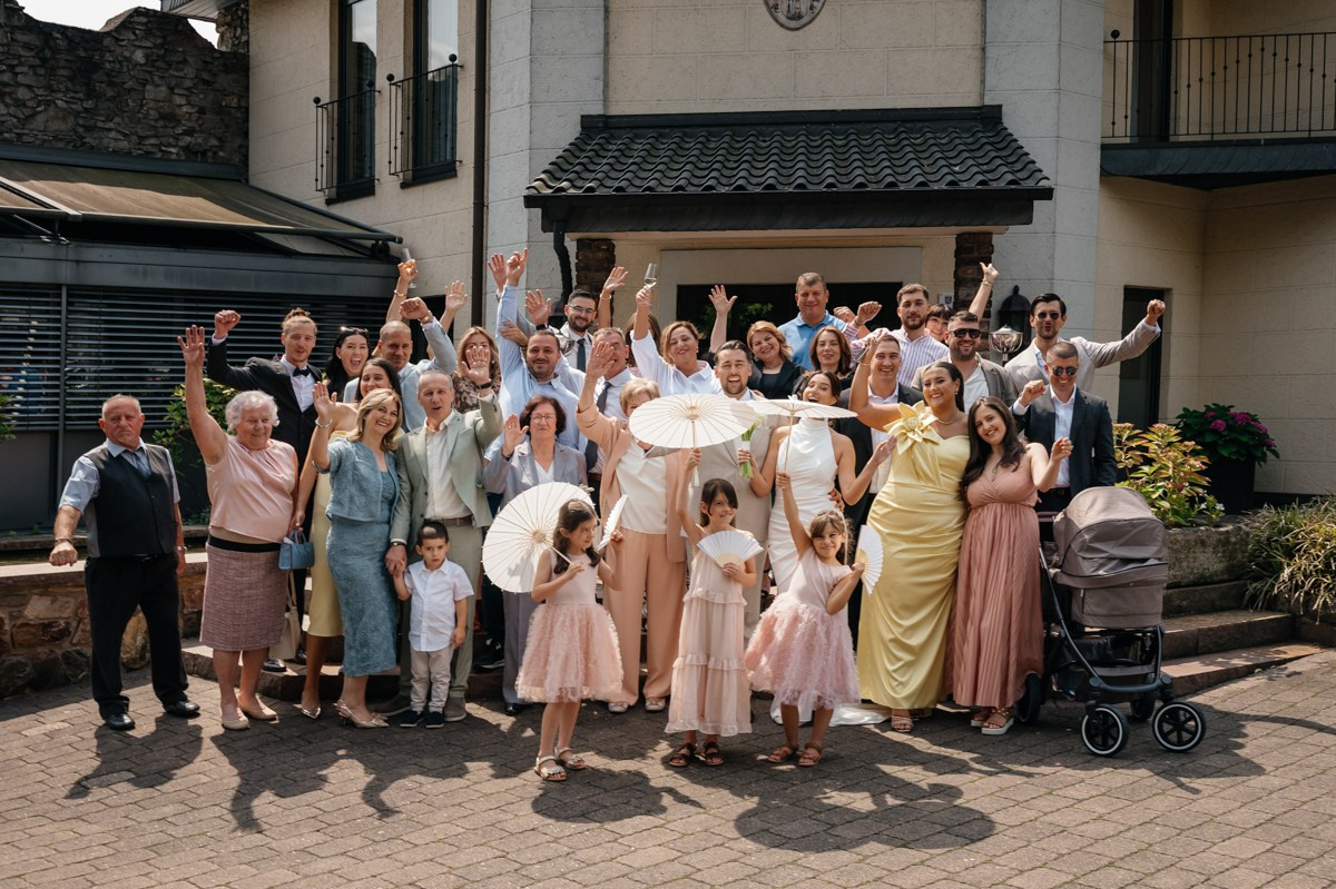 group photo of wedding party