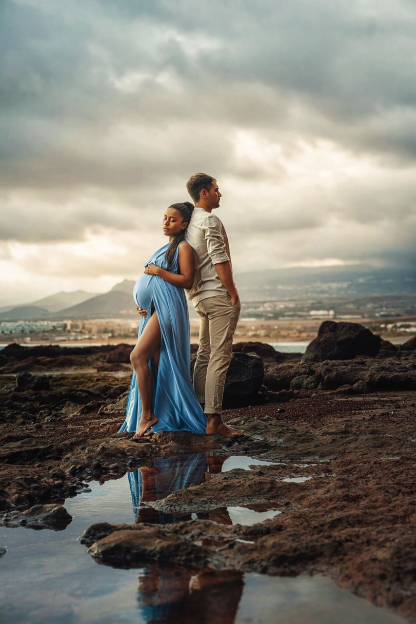 Фотосессия беременности на Тенерифе — съёмка для будущих мам. Таня Боннет | Профессиональный фотограф на Тенерифе — Летящие платья