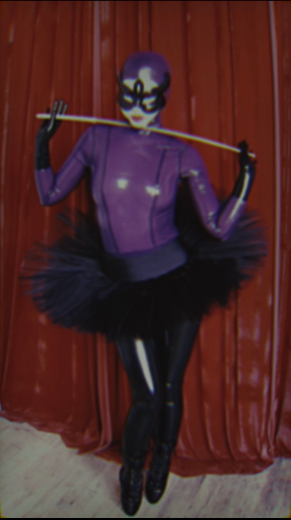 On a wheel. Membreign