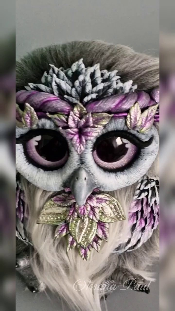 Авторская серия совят / Eulenkollektion ➤. Oksana Paul-Gardinen-Design Oksana Paul ✧ Art of Gardinen & Textile Design ✧ Polymer Clay Art & Handmade Creatures