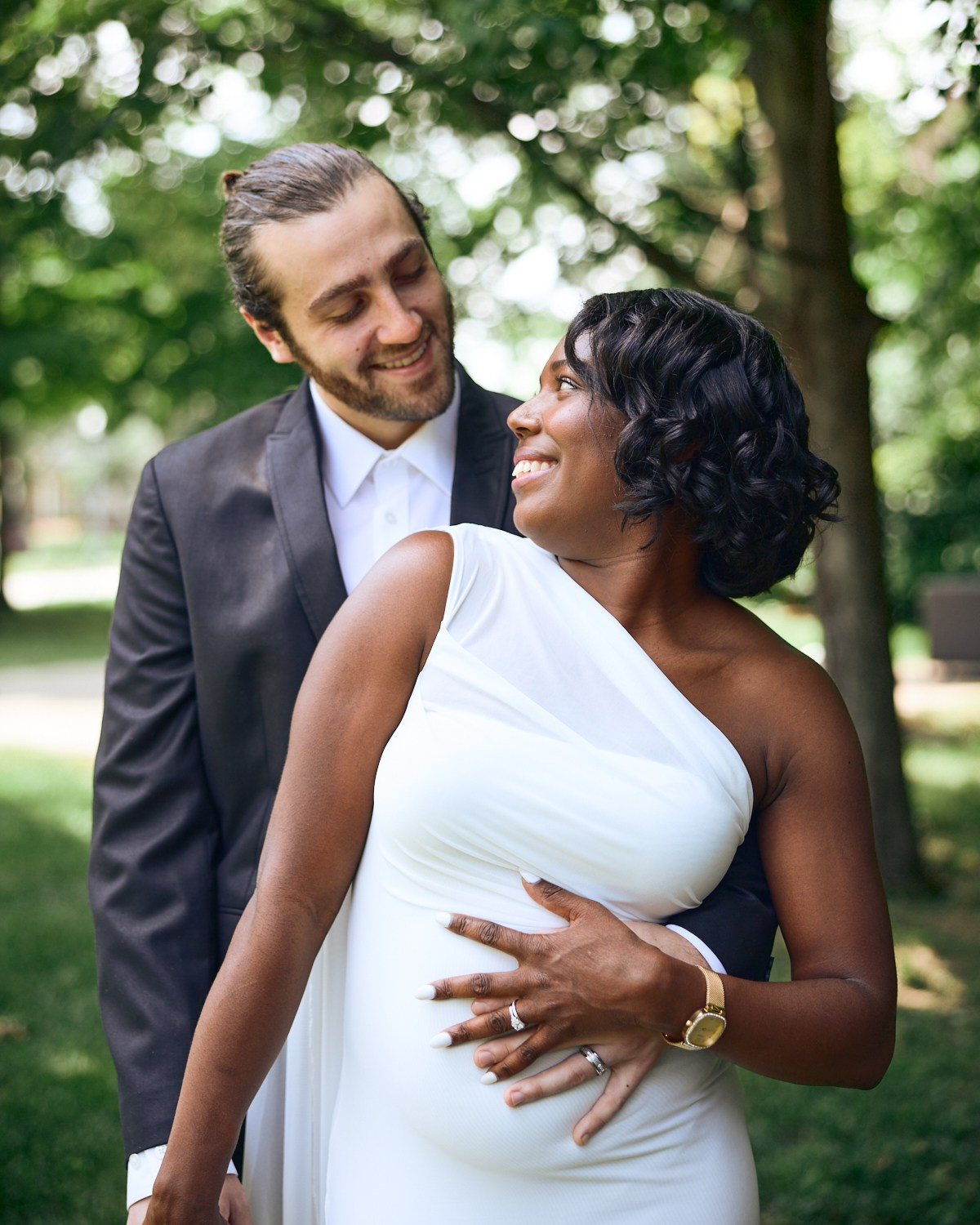 Carmelle & Brandon Ceremony at the judge’s house., Westerville. Columbus Proposal & Wedding Photographer | Kovyphoto