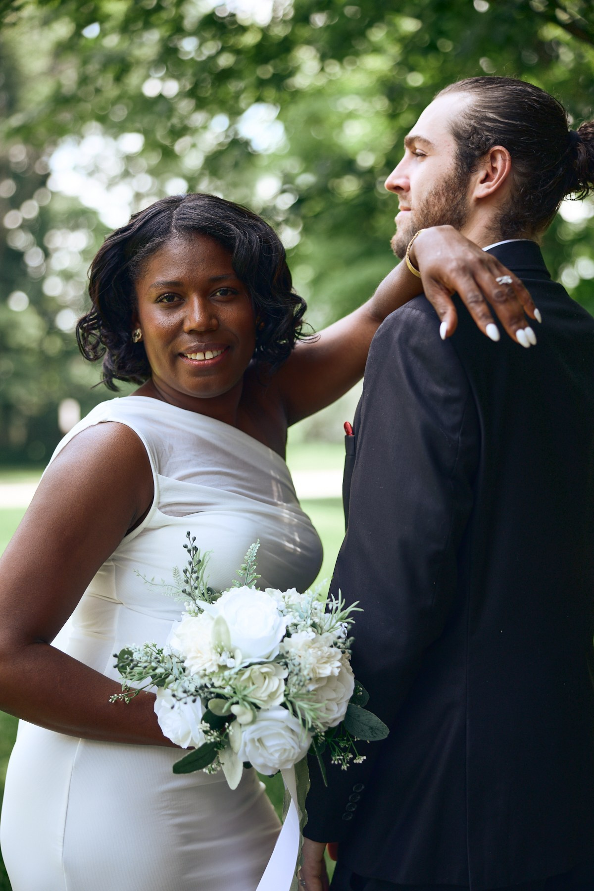 Carmelle & Brandon Ceremony at the judge’s house., Westerville. Columbus Proposal & Wedding Photographer | Kovyphoto