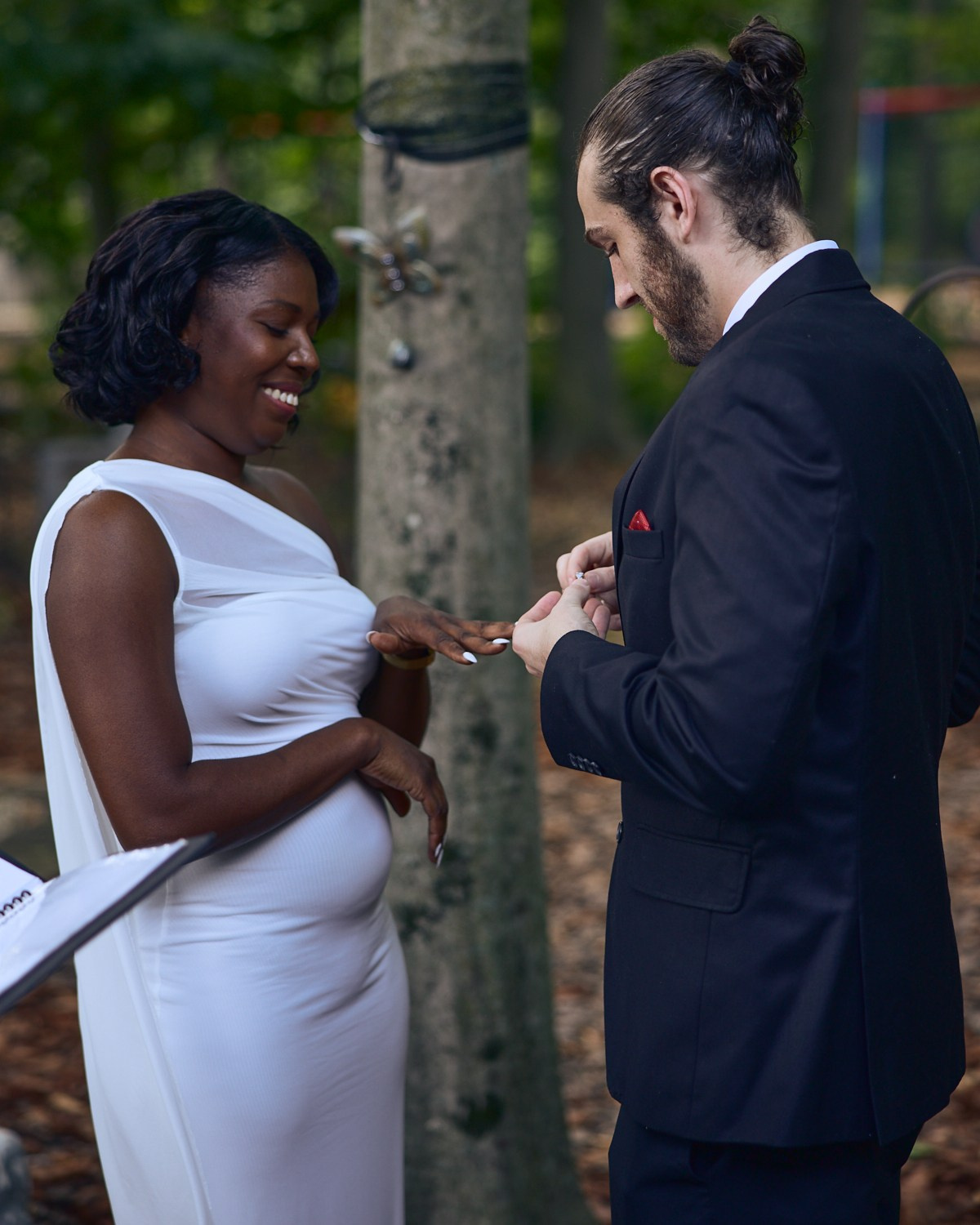 Carmelle & Brandon Ceremony at the judge’s house., Westerville. Columbus Proposal & Wedding Photographer | Kovyphoto