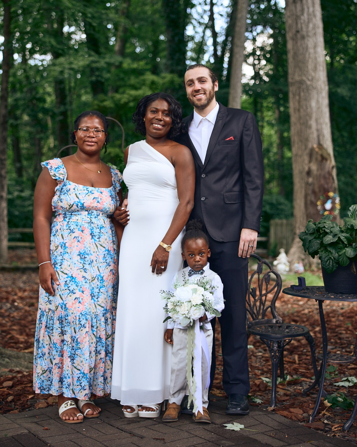 Carmelle & Brandon Ceremony at the judge’s house., Westerville. Columbus Proposal & Wedding Photographer | Kovyphoto