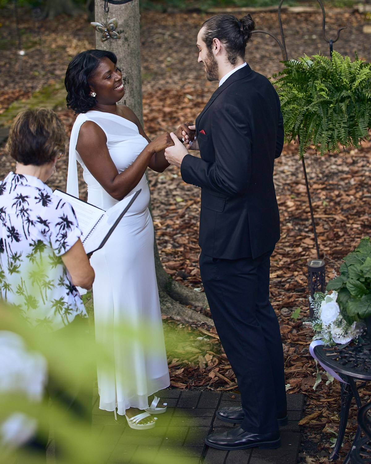 Carmelle & Brandon Ceremony at the judge’s house., Westerville. Columbus Proposal & Wedding Photographer | Kovyphoto