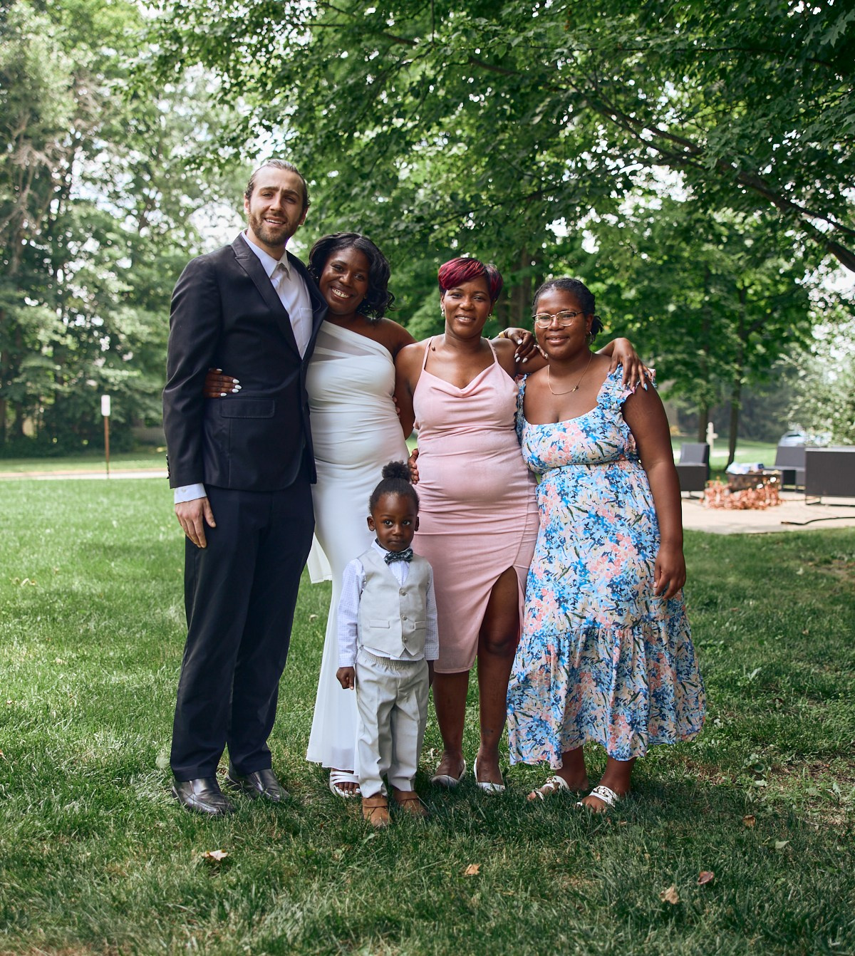 Carmelle & Brandon Ceremony at the judge’s house., Westerville. Columbus Proposal & Wedding Photographer | Kovyphoto