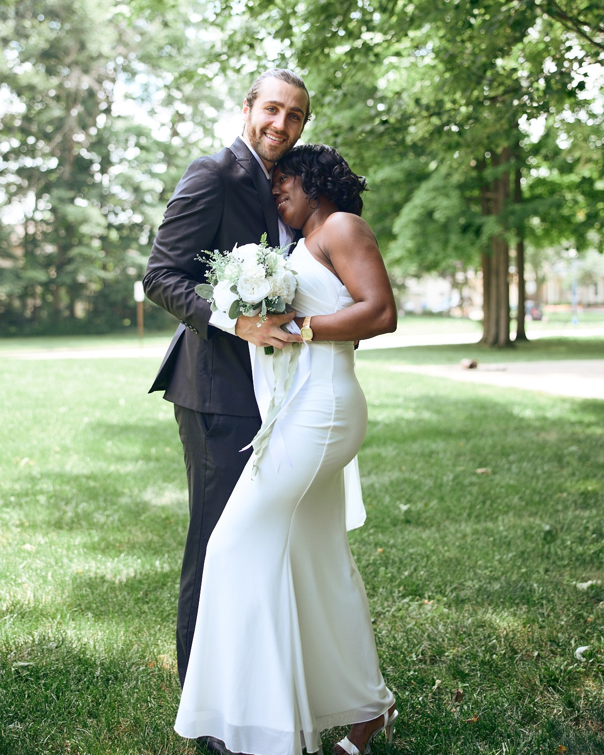 Carmelle & Brandon Ceremony at the judge’s house., Westerville. Columbus Proposal & Wedding Photographer | Kovyphoto