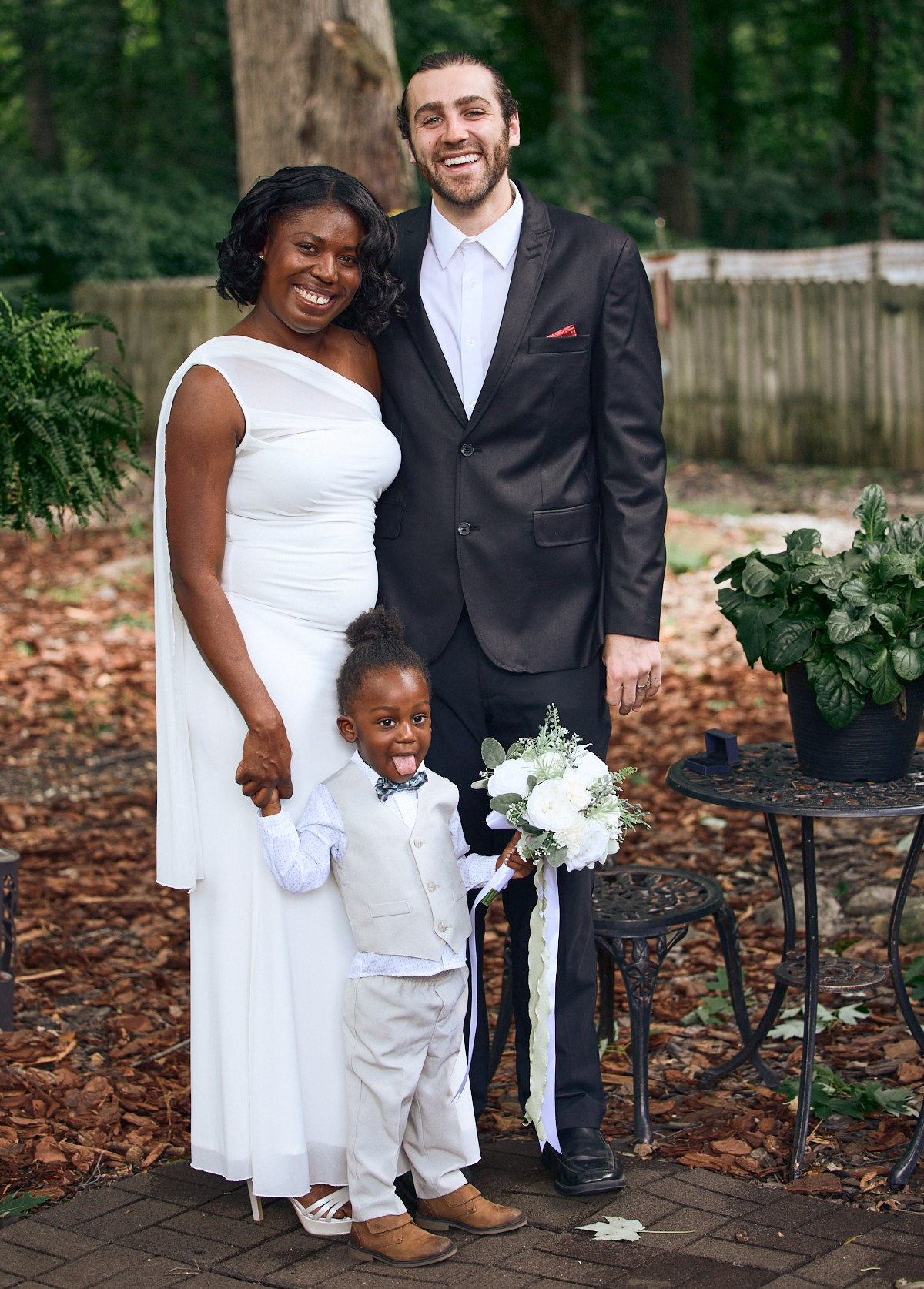 Carmelle & Brandon Ceremony at the judge’s house., Westerville. Columbus Proposal & Wedding Photographer | Kovyphoto