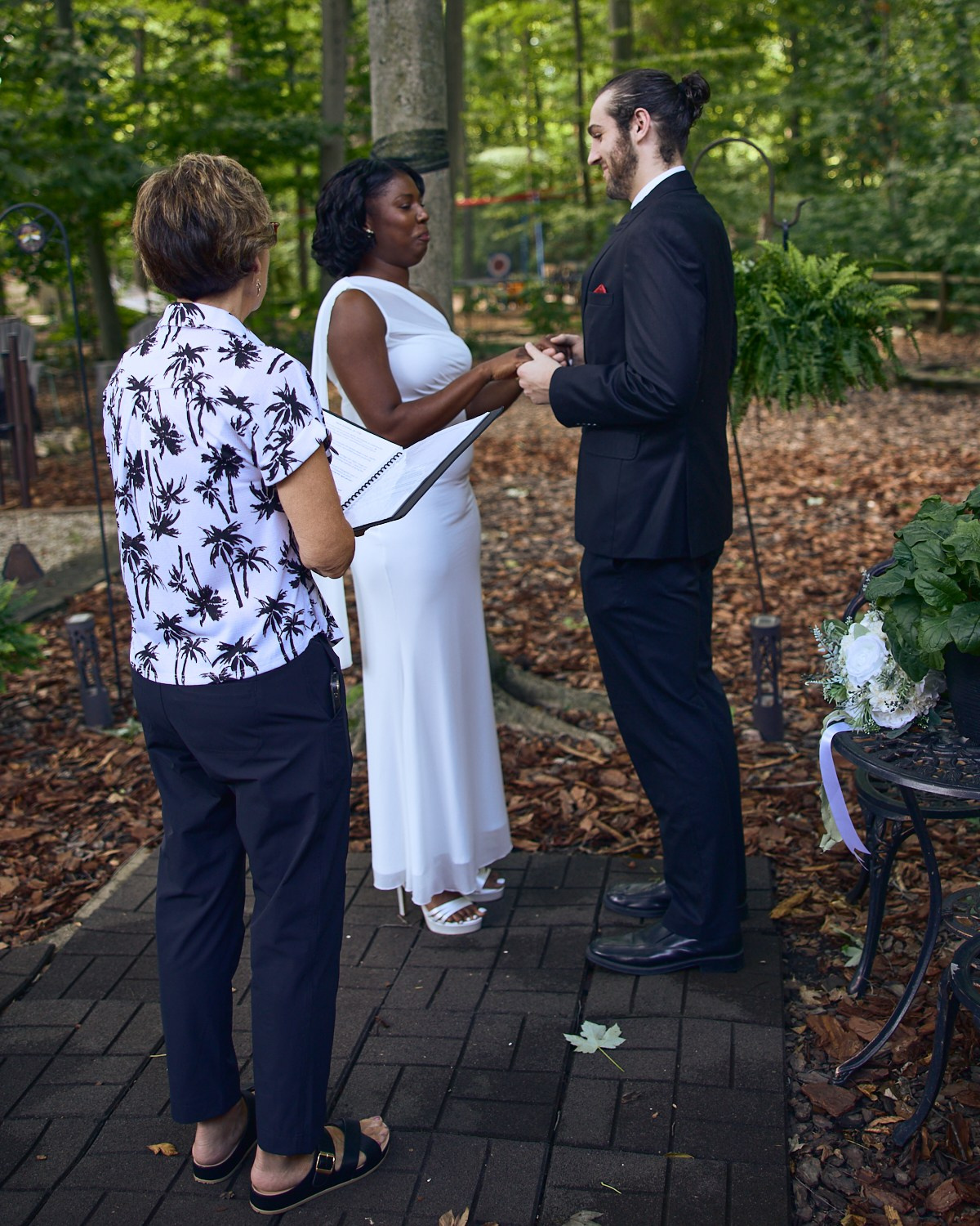Carmelle & Brandon Ceremony at the judge’s house., Westerville. Columbus Proposal & Wedding Photographer | Kovyphoto