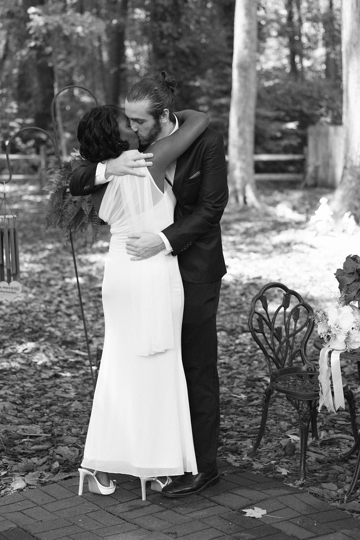 Carmelle & Brandon Ceremony at the judge’s house., Westerville. Columbus Proposal & Wedding Photographer | Kovyphoto