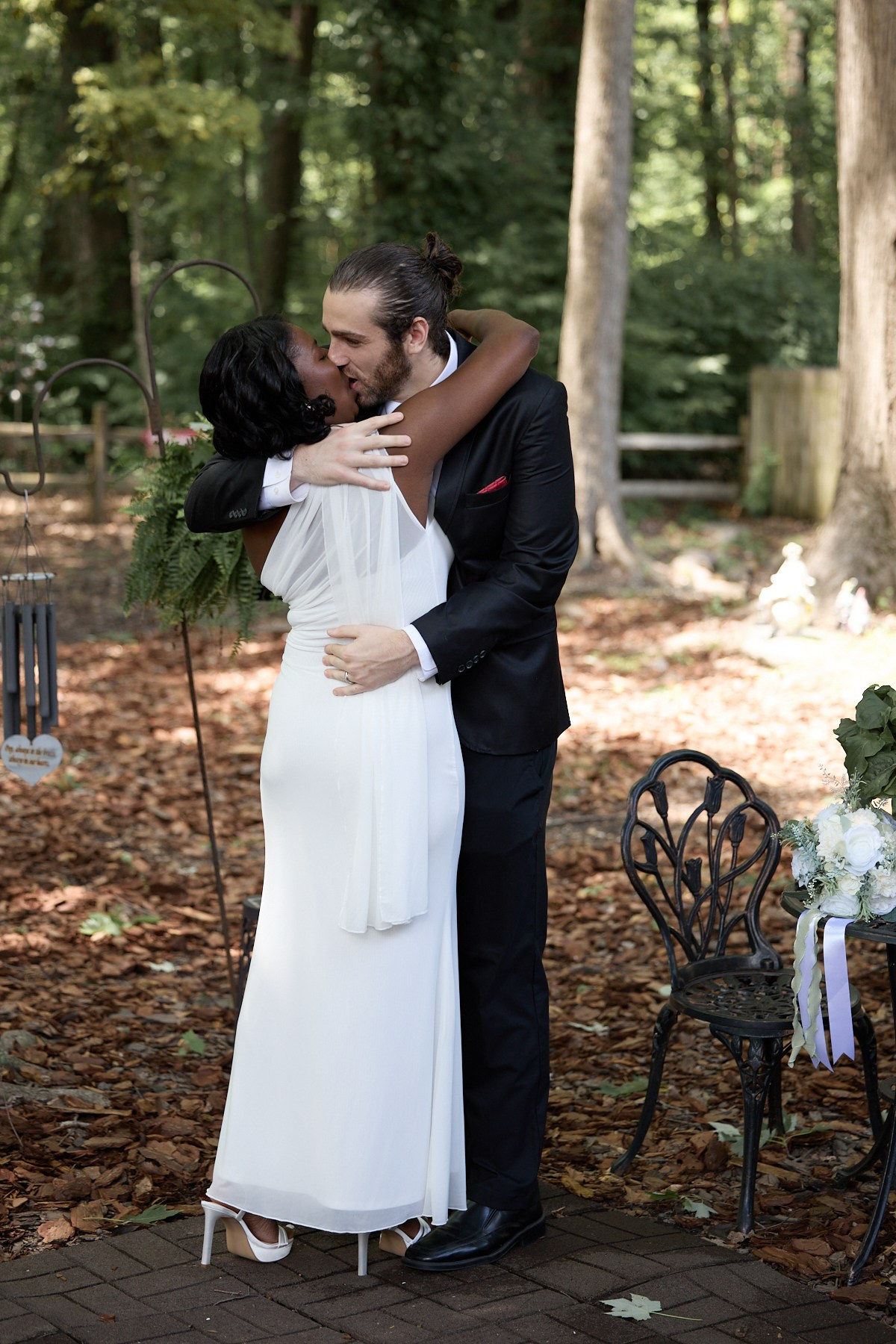 Carmelle & Brandon Ceremony at the judge’s house., Westerville. Columbus Proposal & Wedding Photographer | Kovyphoto