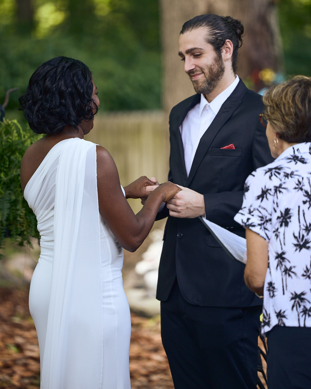 Carmelle & Brandon Ceremony at the judge’s house., Westerville. Columbus Proposal & Wedding Photographer | Kovyphoto