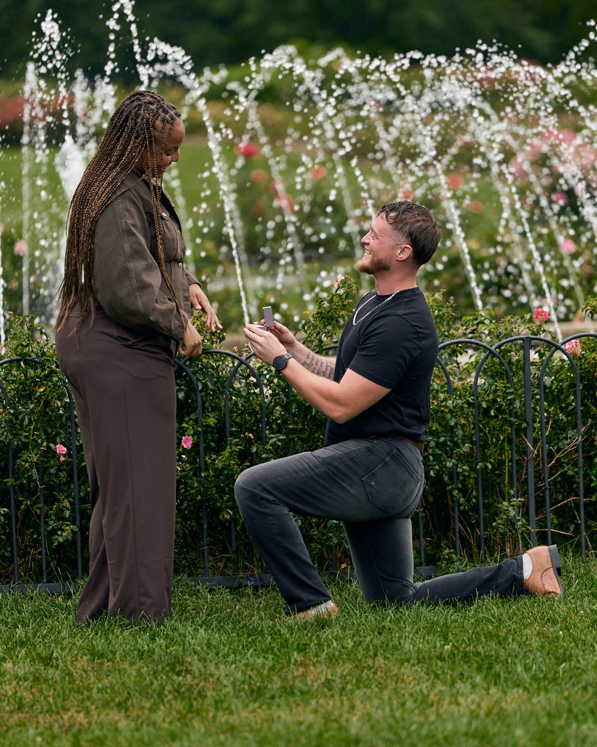 Park of Roses Fountain Proposal | Columbus Ohio Photographer