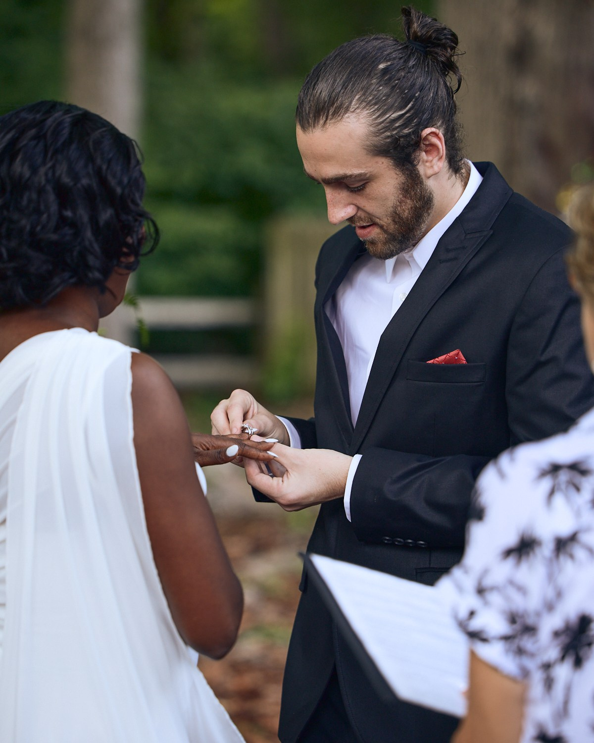 Carmelle & Brandon Ceremony at the judge’s house., Westerville. Columbus Proposal & Wedding Photographer | Kovyphoto