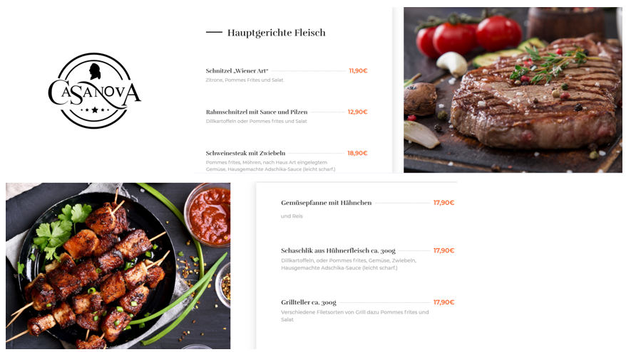 Меню. Рекламное агентство в Германии