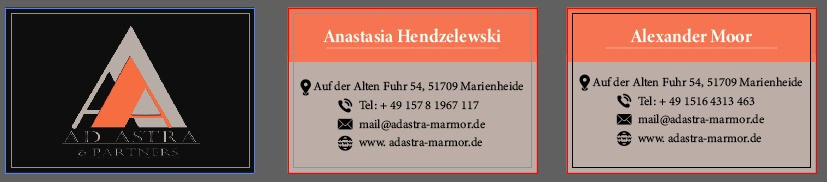 Визитки. Рекламное агентство в Германии