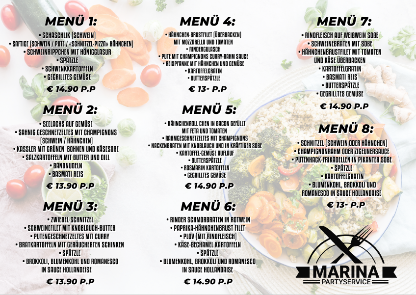 Меню. Рекламное агентство в Германии