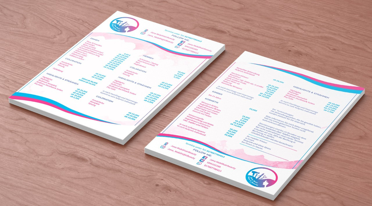 Прайс-листы. Рекламное агентство в Германии