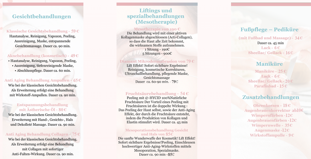 Прайс-листы. Рекламное агентство в Германии