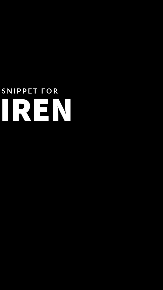 White text on black background: snippet for Iren