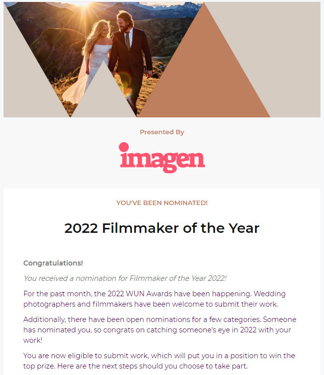 WUN Awards 2022. Yarets Studio | Videógrafos y Fotografía de Bodas | Barcelona