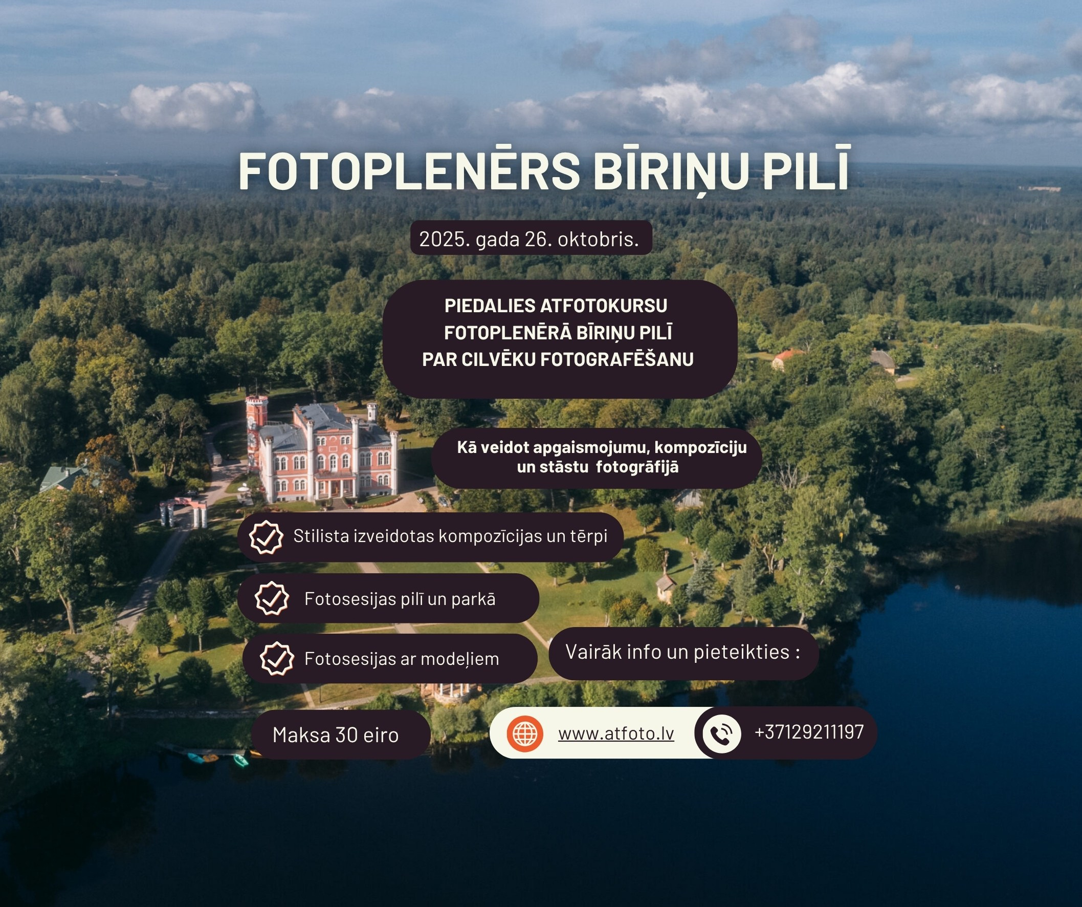 FOTOPLENĒRI. Fotokursi fotostudijā Rīgā. Profesionāls fotogrāfs Aivars Tipsis