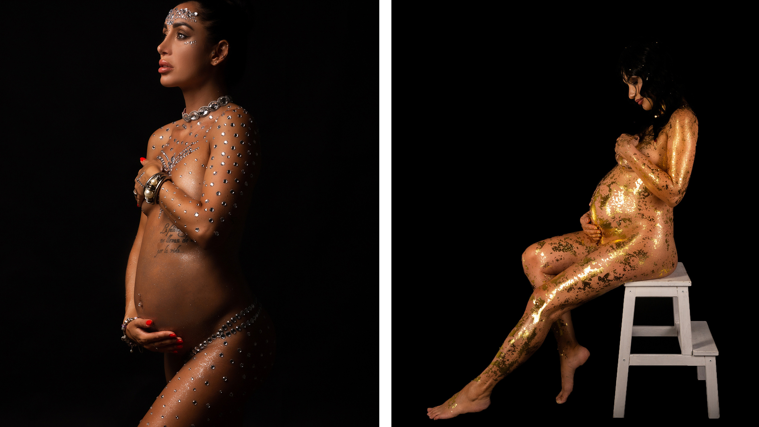 Съёмка в золоте или стразах. Фотограф в Испании ( Аликанте, Торревьеха, Бенидорм )