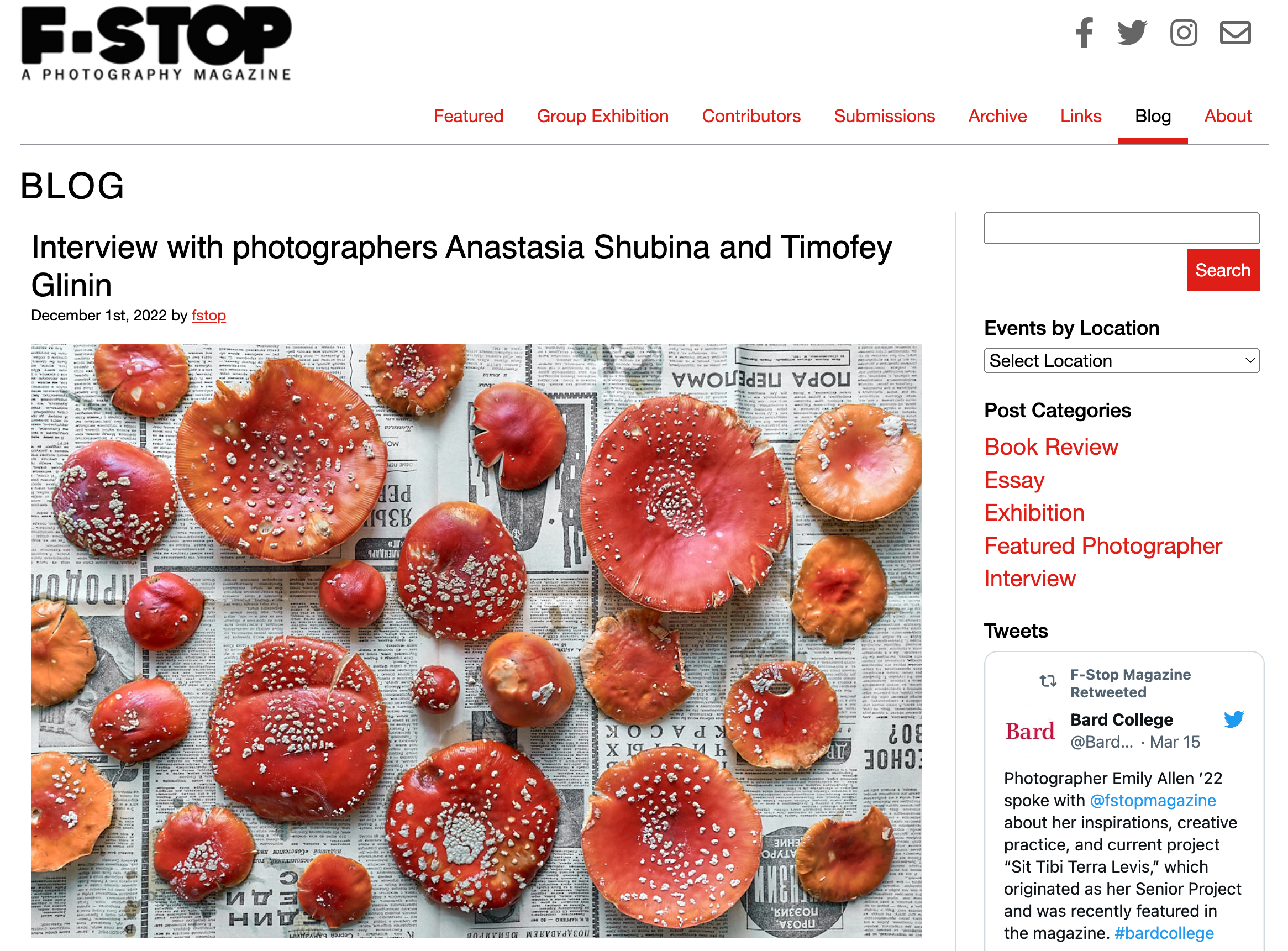 Tearsheets. GLISH ART — Timofey Glinin & Anastasia Shubina