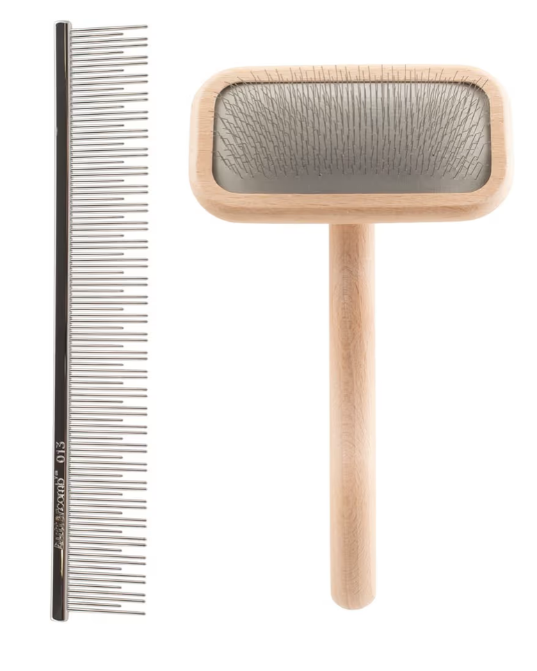 Slicker brush for long hair cats gentle deshedding and grooming