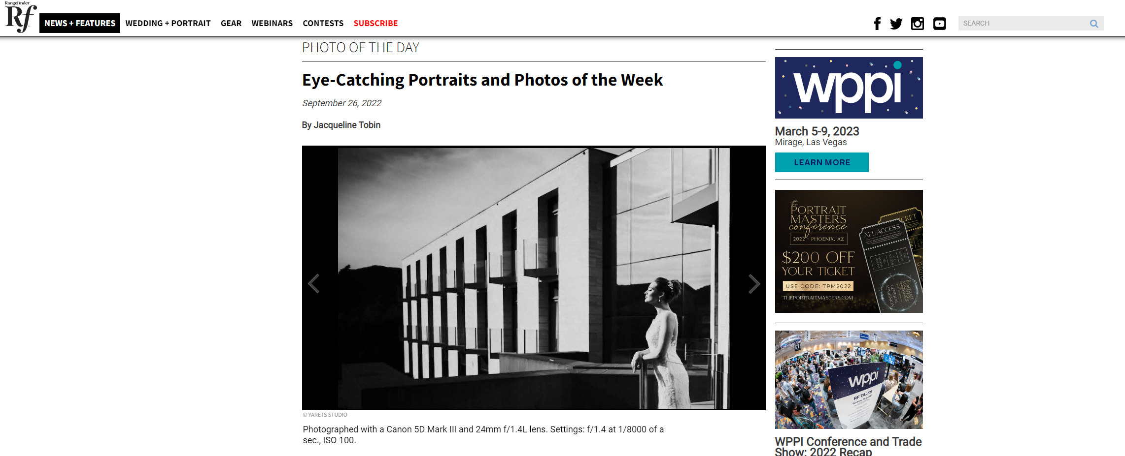 Rangefinder Magazin Publishes an article about us. Wedding Photographer & Videographer in Barcelona, Europe | Yarets Studio