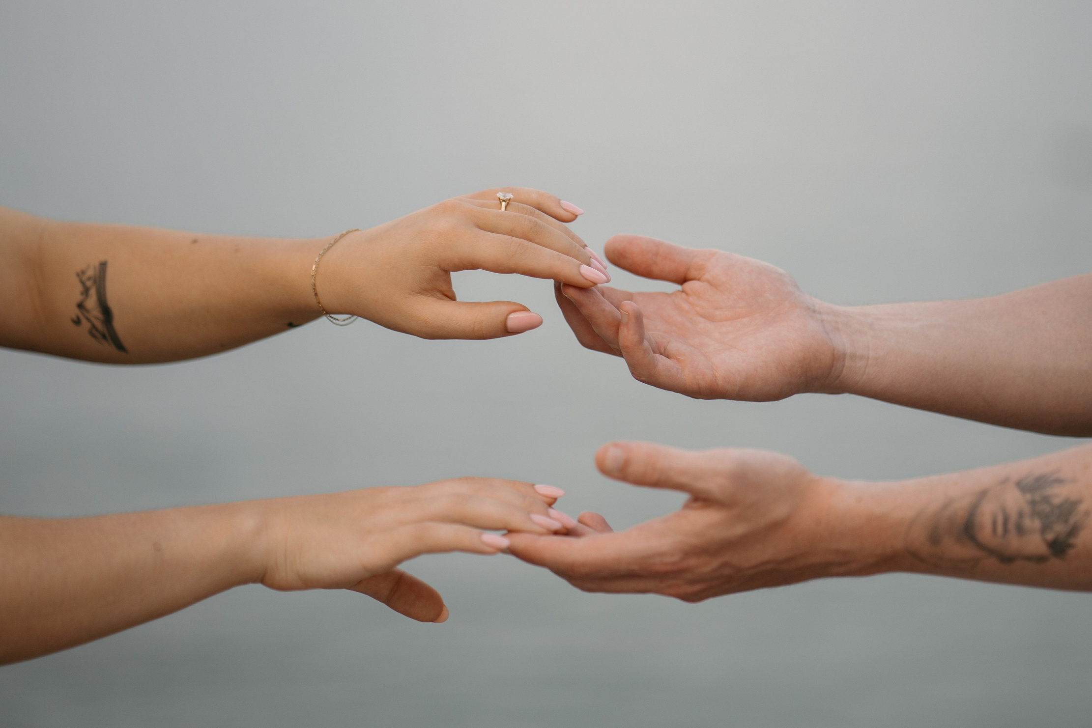 Close up of engagement ring after Lake Garda proposal, romantic detail photography in Italy