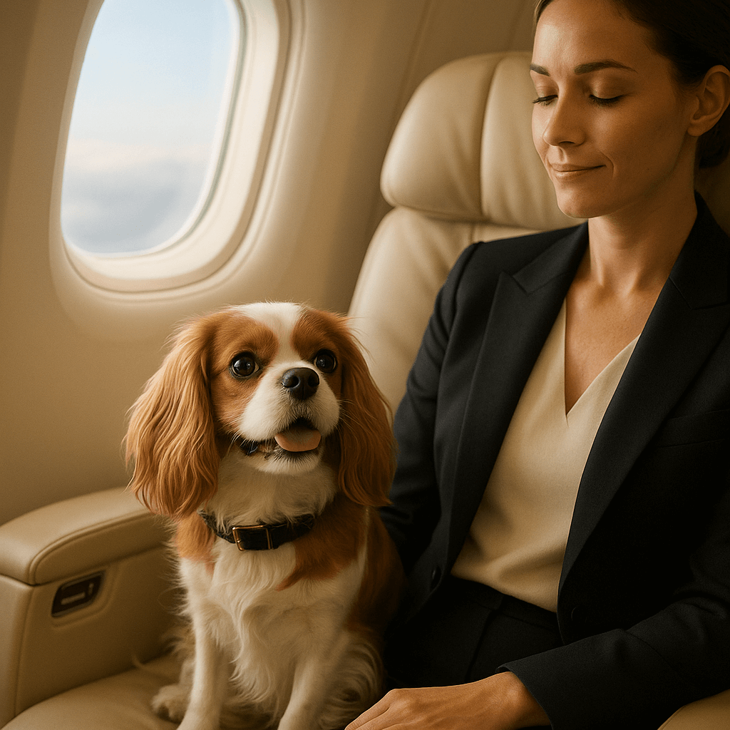 Доставка кошек: кошка в переноске на борту самолёта рядом с окном