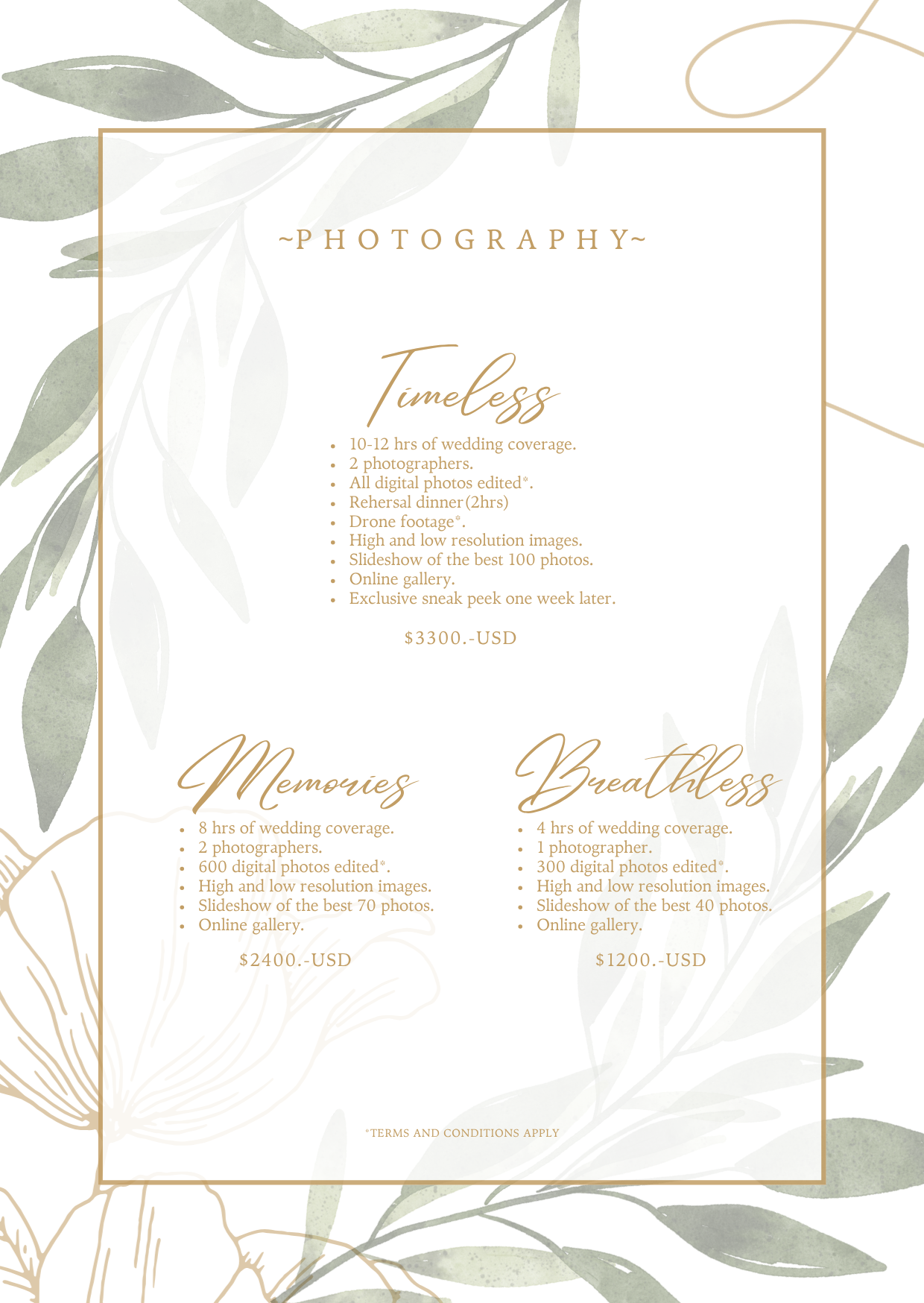 CLASSIC WEDDINGS PACKAGES. Destination wedding photographer based in Cancun and Riviera Maya with service worldwide