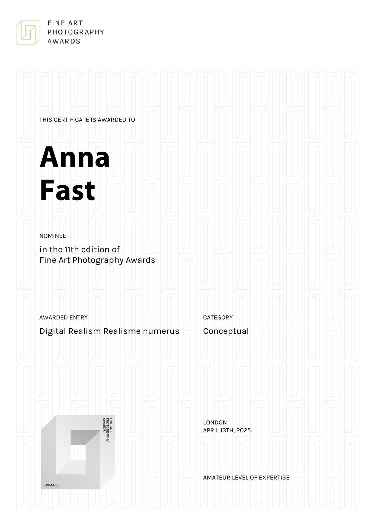 Ich wurde für die Fine Art Photography Awards nominiert: Ein Blick auf die Zukunft der Künstlichen Intelligenz. Foto Art Anna Fast