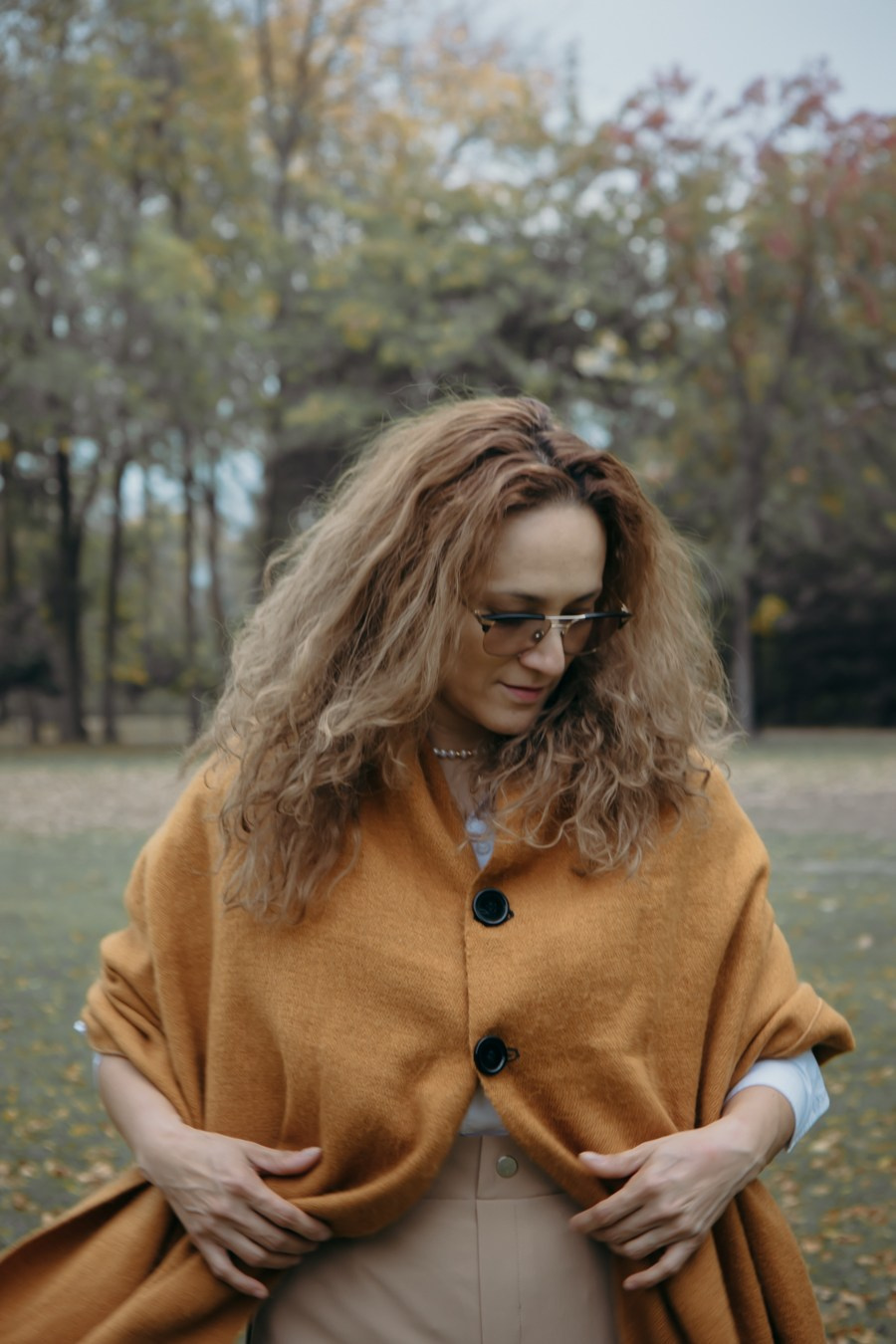 Natural autumn portrait during an outdoor photography session in Calgary