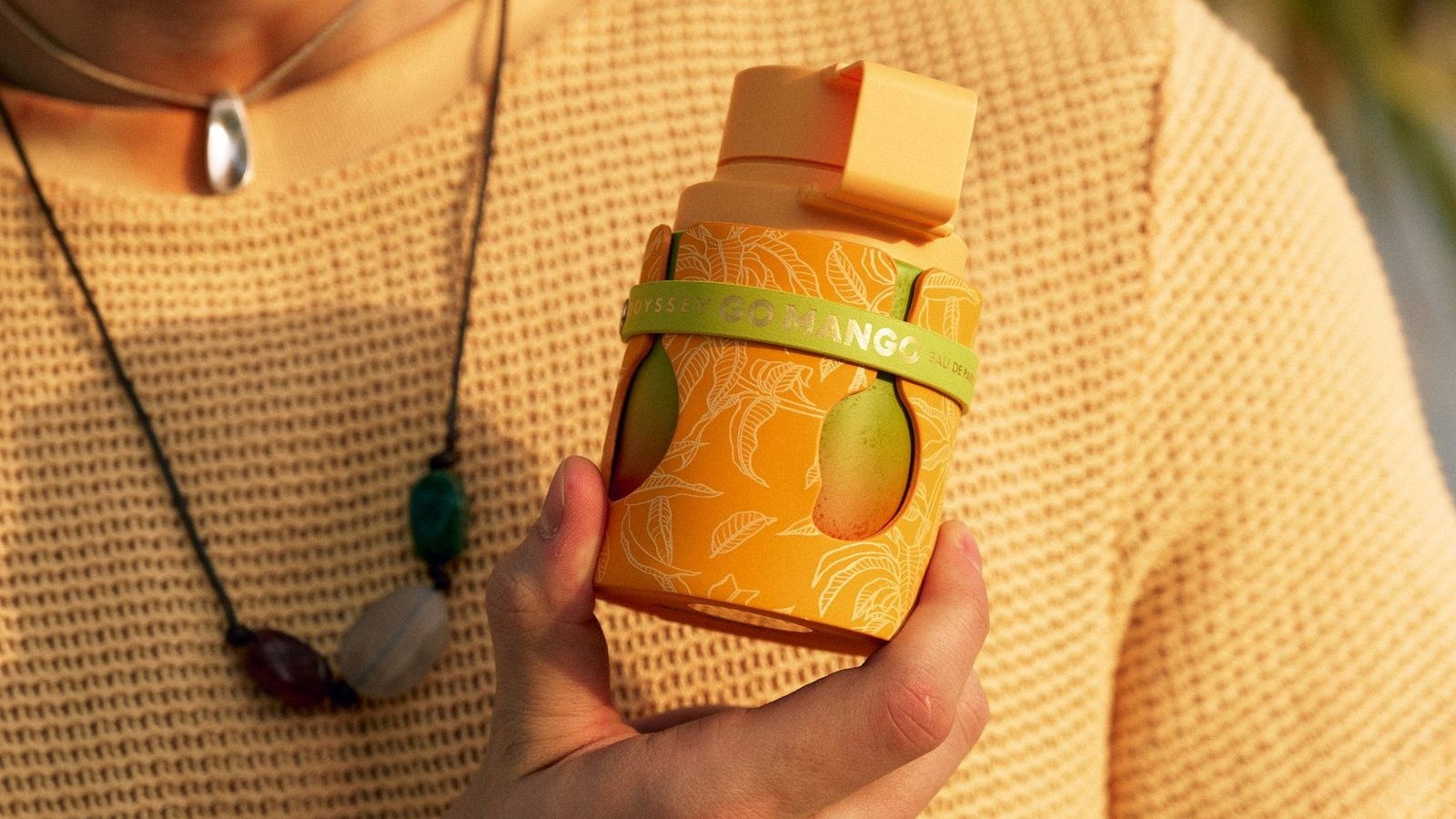 Perfume bottle shown in a lifestyle image for an ecommerce product page in Dubai