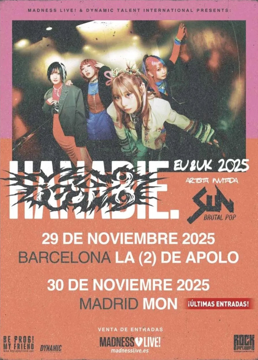 Hanabie. + SUN en Barcelona y Madrid — conciertos 2025 | FOTKAI