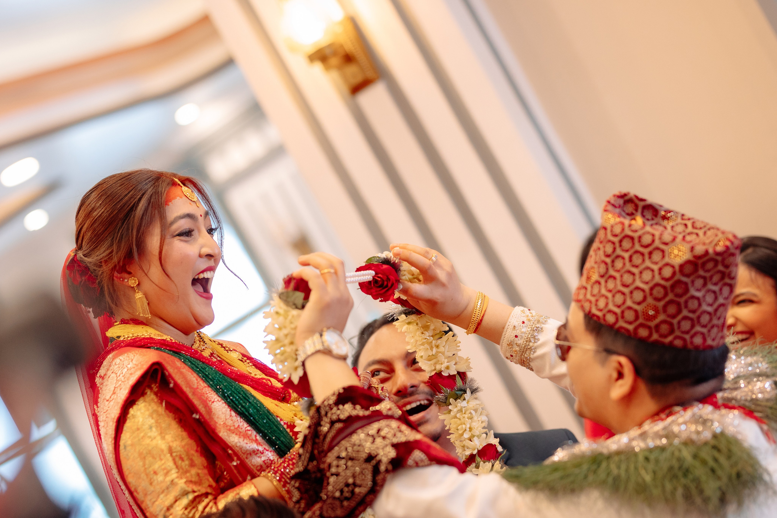 Beautiful close up portrait of nepali couple.