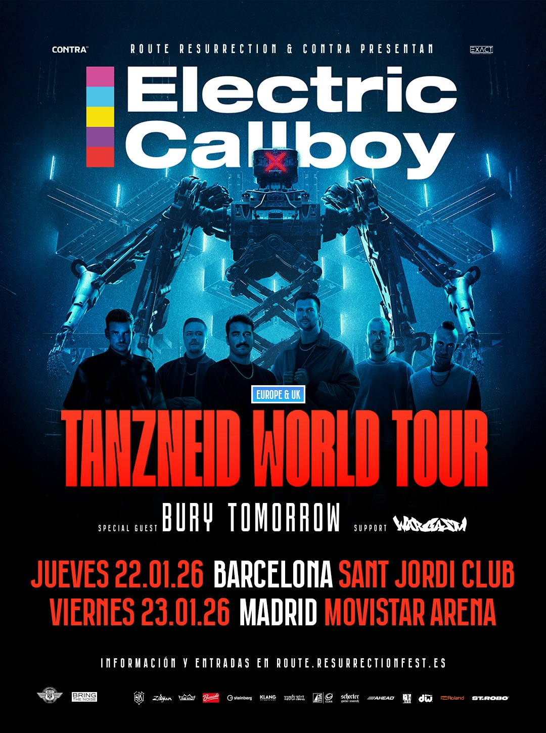 Electric Callboy — концерты в Мадриде и Барселоне 2026 | TANZNEID World Tour | FOTKAI