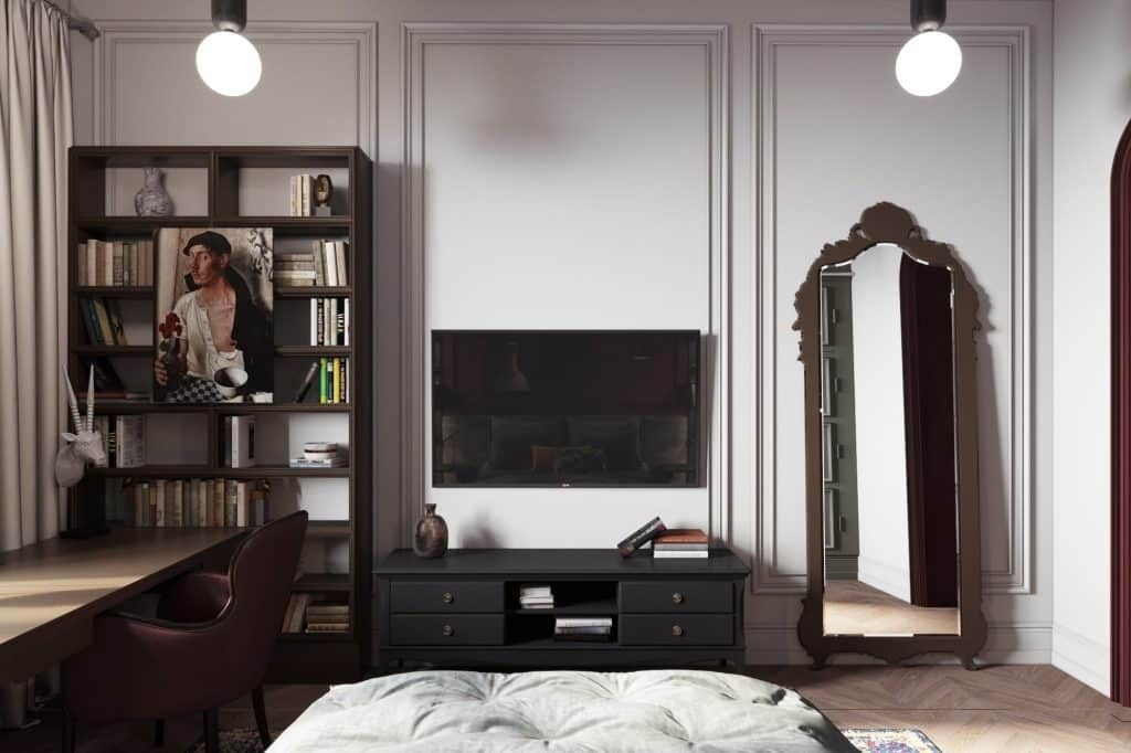 APARTMENT IN HISTORICAL ART CHIC STYLE. Interior Design & 3D Rendering | Alena Bulataya Design Buro