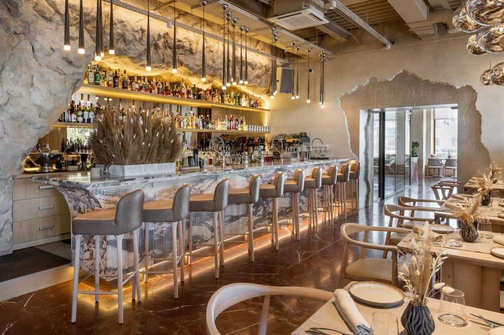 MARBL RESTAURANT. Interior Design & 3D Rendering | Alena Bulataya Design Buro